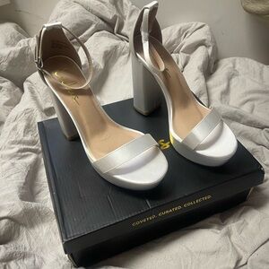 Lulu’s Arrabella High Heels in Ivory Sz 6.5